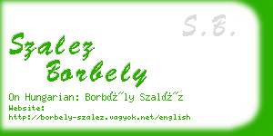 szalez borbely business card